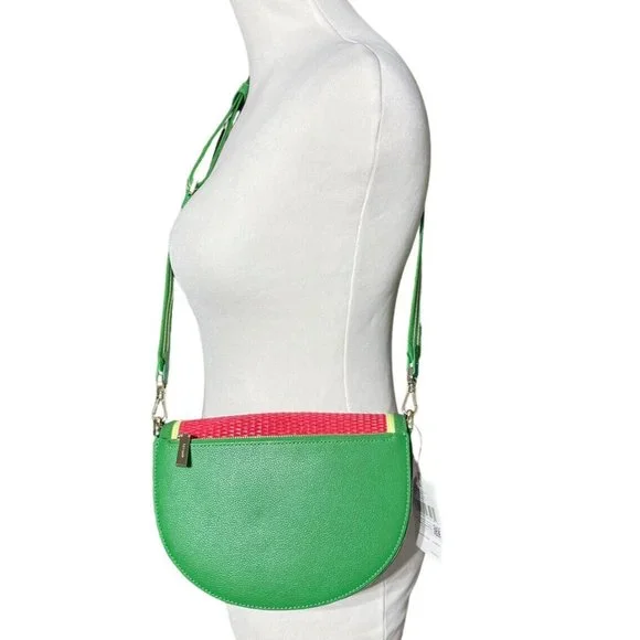 kate spade What A MelonLuna Crescent Straw Crossbody Watermelon Novelty NWT